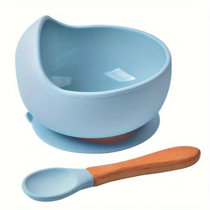 silicon bowl and spoon