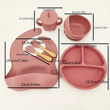 red silicone table set